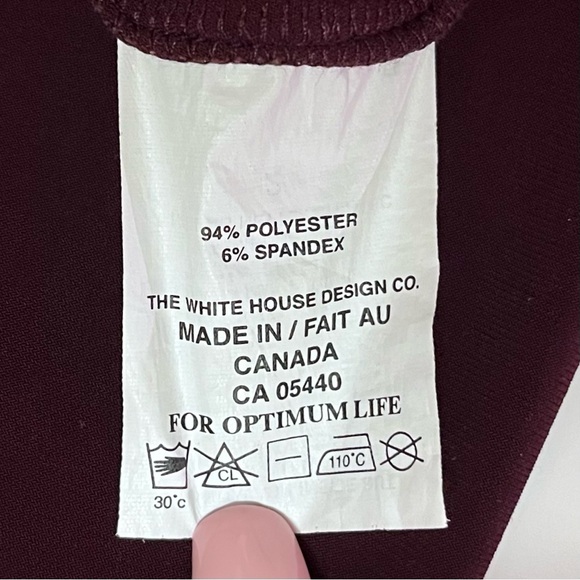 Sympli Swag Dress Midi Stretch Jersey Draped Size 10 Eggplant Red Elegant Artsy - Picture 12 of 13